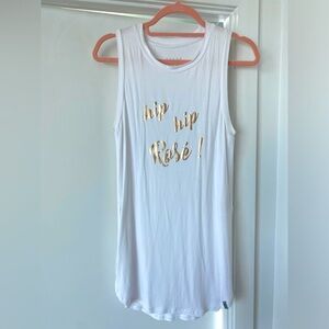 Hip Hip Rosé White Singlet
